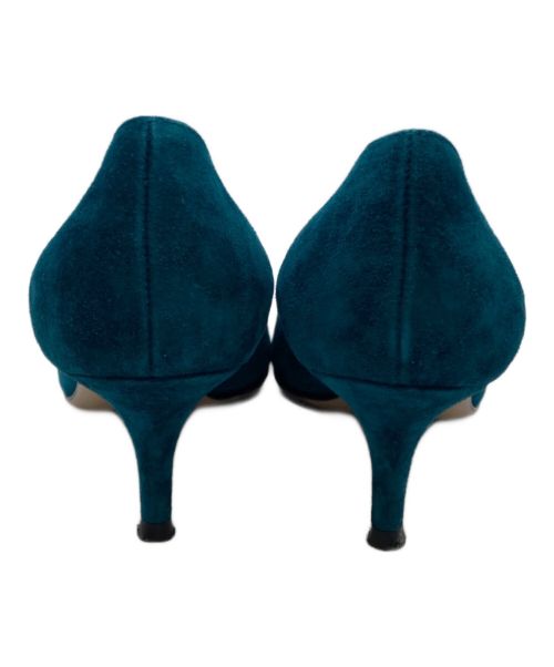 Gianvito Rossi（ジャンヴィト ロッシ）Gianvito Rossi (ジャンヴィト・ロッシ) スウェードポインテッドトゥパンプス ネイビー サイズ:36の古着・服飾アイテム