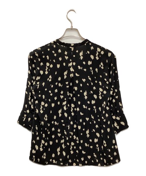 icB（アイシービー）icB (アイシービー) Back Satin Amunzen ナロータイブラウス ブラック サイズ:Sの古着・服飾アイテム