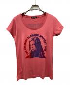 Hysteric Glamourヒステリックグラマー）の古着「プリントTシャツ」｜ピンク