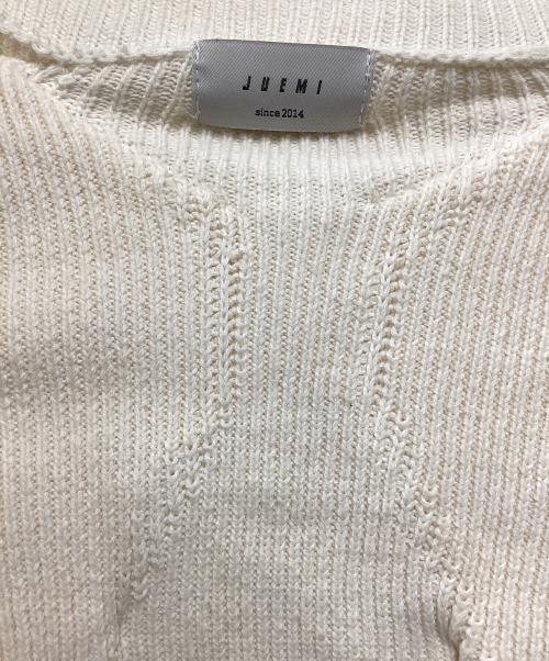 juemi（ジュエミ）juemi (ジュエミ) Rhombus Pleated Cardigan アイボリー サイズ:Freeの古着・服飾アイテム