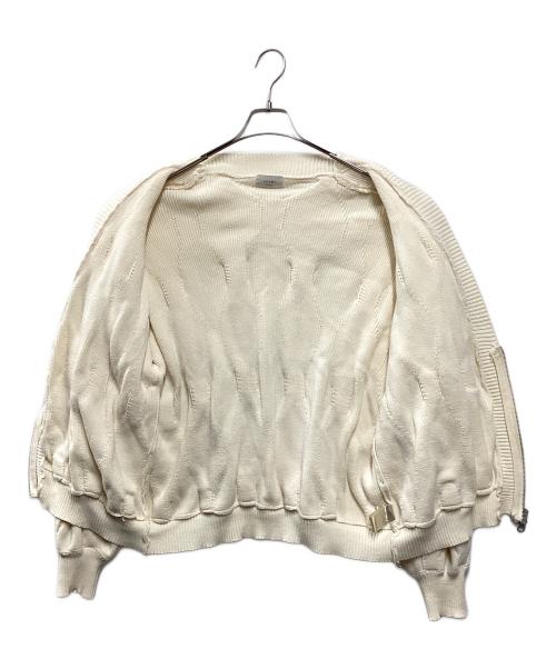 juemi（ジュエミ）juemi (ジュエミ) Rhombus Pleated Cardigan アイボリー サイズ:Freeの古着・服飾アイテム