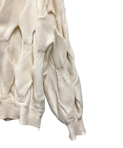 juemi（ジュエミ）juemi (ジュエミ) Rhombus Pleated Cardigan アイボリー サイズ:Freeの古着・服飾アイテム