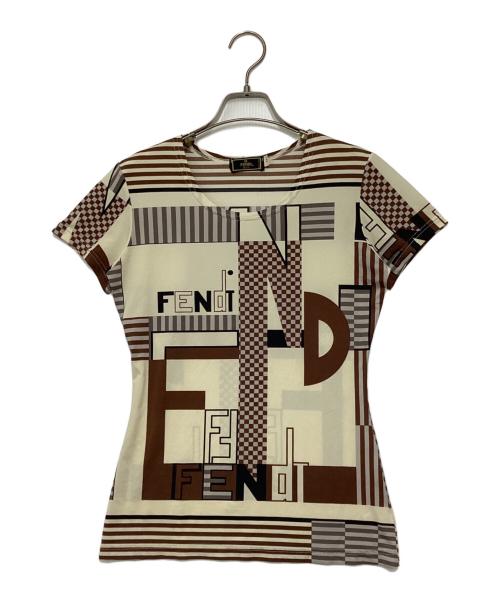FENDI（フェンディ）FENDI (フェンディ) オールド総柄カットソー ベージュ サイズ:44の古着・服飾アイテム