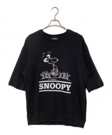 Psycho Bunny×PEANUTS（サイコ バニー×ピーナッツ）の古着「オーバーサイズ スウェット」｜ブラック