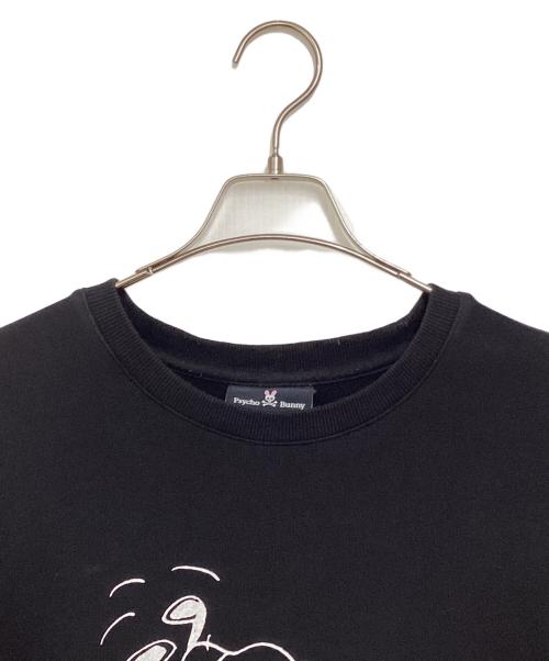 Psycho Bunny（サイコ バニー）Psycho Bunny (サイコ バニー) PEANUTS (ピーナッツ) オーバーサイズ スウェット ブラック サイズ:Mの古着・服飾アイテム