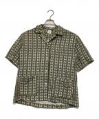 6(ROKU) BEAUTY&YOUTHロク ビューティーアンドユース）の古着「総柄シャツ」｜グリーン