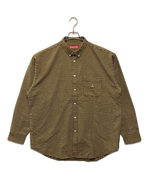 SUPREME（シュプリーム）SUPREME (シュプリーム) loose fit flannel oxford shirt イエロー サイズ:Lの古着・服飾アイテム