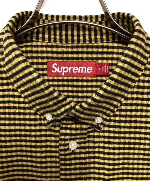 SUPREME（シュプリーム）SUPREME (シュプリーム) loose fit flannel oxford shirt イエロー サイズ:Lの古着・服飾アイテム