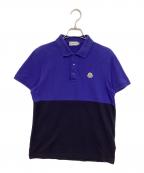 MONCLERモンクレール）の古着「ポロシャツ」｜ブルー×ネイビー