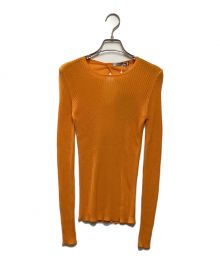 GUNN JOHANSSON（グン ヨハンソン）の古着「BACK/HOLE リブ ニット」｜オレンジ
