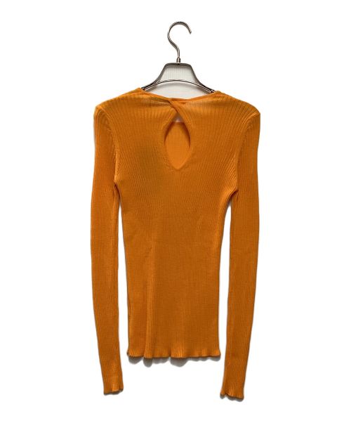 GUNN JOHANSSON（グン ヨハンソン）GUNN JOHANSSON (グン ヨハンソン) BACK/HOLE リブ ニット オレンジ サイズ:Freeの古着・服飾アイテム