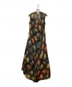 DRIES VAN NOTENドリスヴァンノッテン）の古着「花柄ノースリーブワンピース」｜オリーブ