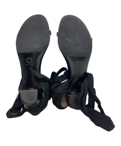 DRIES VAN NOTEN（ドリスヴァンノッテン）DRIES VAN NOTEN (ドリスヴァンノッテン) アンクルストラップサンダル ブラック サイズ:38の古着・服飾アイテム