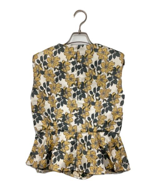eimy istoire（エイミーイストワール）eimy istoire (エイミーイストワール) フラワージャガードペプラムトップス イエロー サイズ:Mの古着・服飾アイテム