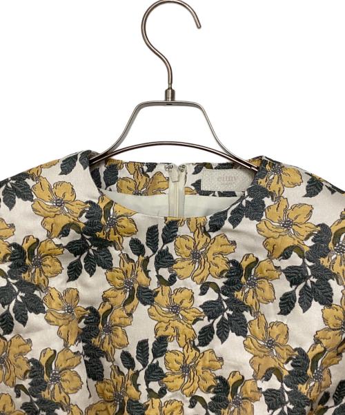 eimy istoire（エイミーイストワール）eimy istoire (エイミーイストワール) フラワージャガードペプラムトップス イエロー サイズ:Mの古着・服飾アイテム