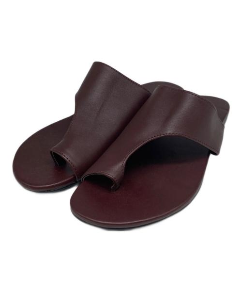 TODAYFUL（トゥデイフル）TODAYFUL (トゥデイフル) トングレザーサンダル ボルドー サイズ:36の古着・服飾アイテム