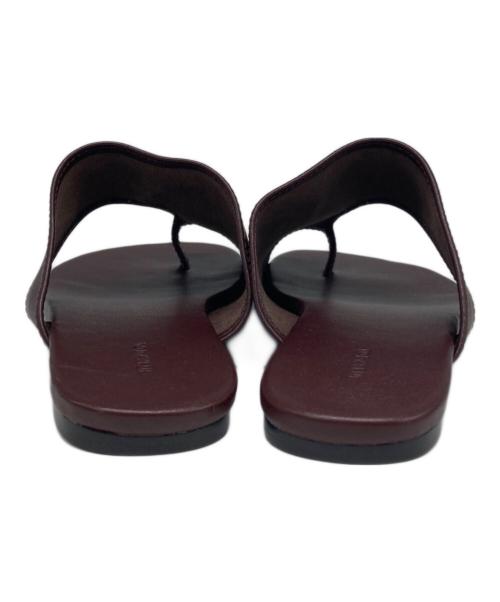 TODAYFUL（トゥデイフル）TODAYFUL (トゥデイフル) トングレザーサンダル ボルドー サイズ:36の古着・服飾アイテム