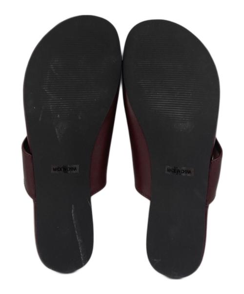 TODAYFUL（トゥデイフル）TODAYFUL (トゥデイフル) トングレザーサンダル ボルドー サイズ:36の古着・服飾アイテム