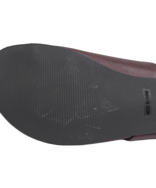 TODAYFUL（トゥデイフル）TODAYFUL (トゥデイフル) トングレザーサンダル ボルドー サイズ:36の古着・服飾アイテム