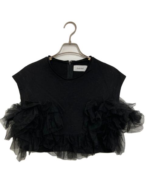 kunth marf（クヌースマーフ）Kunth Marf (クヌースマーフ) ドッキングチュールトップス ブラック サイズ:Freeの古着・服飾アイテム