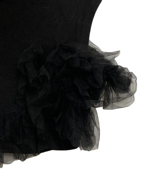 kunth marf（クヌースマーフ）Kunth Marf (クヌースマーフ) ドッキングチュールトップス ブラック サイズ:Freeの古着・服飾アイテム