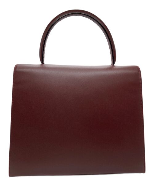 Cartier（カルティエ）Cartier (カルティエ) ハンドバッグ ボルドーの古着・服飾アイテム