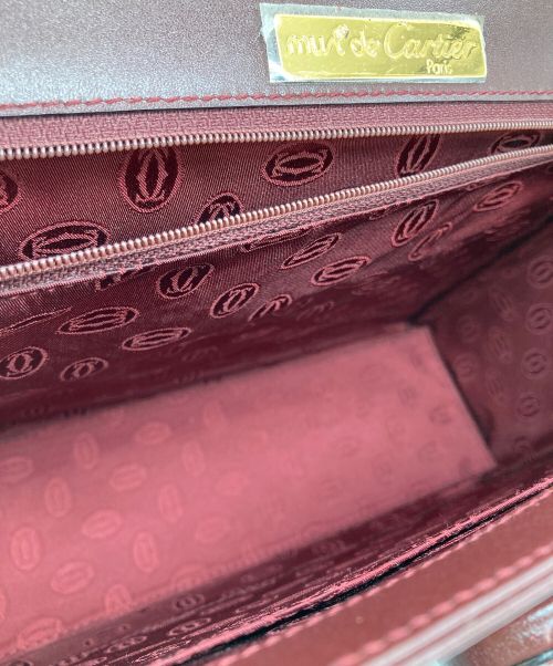 Cartier（カルティエ）Cartier (カルティエ) ハンドバッグ ボルドーの古着・服飾アイテム
