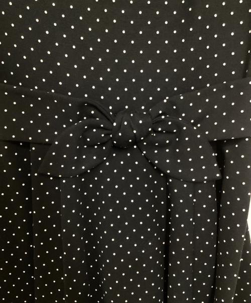 Kate Spade（ケイトスペード）Kate Spade (ケイトスペード) ララビー ドット タイ ウェスト ポンテ ドレス ブラック サイズ:XSの古着・服飾アイテム