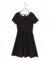 Kate Spade（ケイトスペード）の古着「ララビー ドット タイ ウェスト ポンテ ドレス」｜ブラック