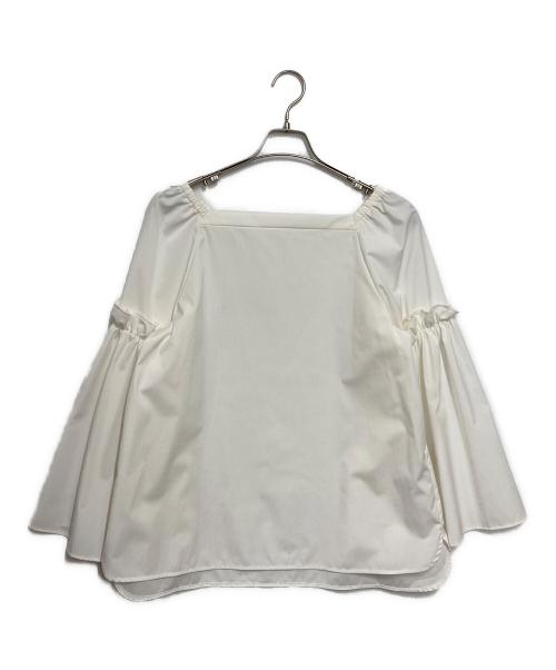roughlow（ラフロー）roughlow (ラフロー) Flower sleeve blouse ホワイト サイズ:Fの古着・服飾アイテム