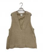 Spick and Spanスピック＆スパン）の古着「リネンツイードベスト」｜ベージュ