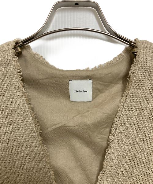 Spick and Span（スピック＆スパン）Spick and Span (スピックアンドスパン) リネンツイードベスト ベージュ サイズ:表記無しの古着・服飾アイテム