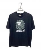 BAPE BY A BATHING APEベイプバイアベイシングエイプ）の古着「プリントTシャツ」｜ブラック