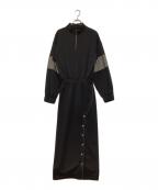 ESIÓエシオ）の古着「Curve slit one-piece」｜ブラック