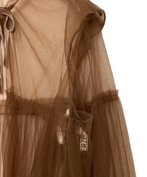 PERVERZE（パーバーズ）PERVERZE (パーバーズ) シアーブラウス ブラウン サイズ:Fの古着・服飾アイテム