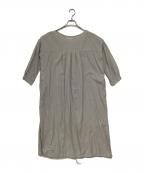 evam evaエヴァムエヴァ）の古着「cotton silk one piece」｜グレー