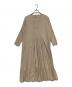 evam eva（エヴァムエヴァ）の古着「fine pleats one-piece」｜ベージュ