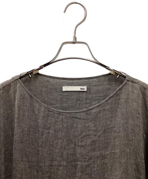 evam eva（エヴァムエヴァ）evam eva (エヴァムエヴァ) linen poncho グレー サイズ:表記無の古着・服飾アイテム