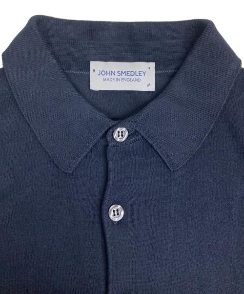 JOHN SMEDLEY（ジョンスメドレー）JOHN SMEDLEY (ジョンスメドレー) ニットポロシャツ ネイビー サイズ:Mの古着・服飾アイテム