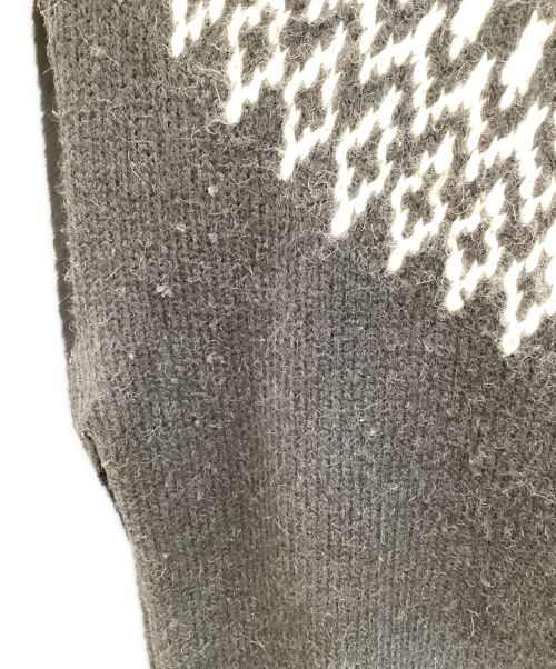 HYKE（ハイク）HYKE (ハイク) ノルディック柄ニットベスト ブラック サイズ:1の古着・服飾アイテム