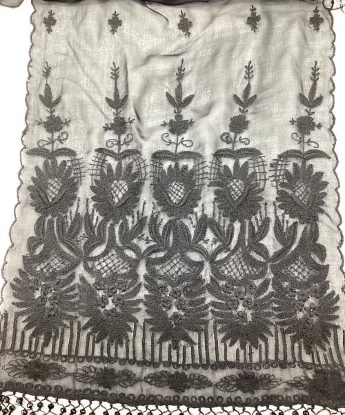 DRIES VAN NOTEN（ドリスヴァンノッテン）DRIES VAN NOTEN (ドリスヴァンノッテン) ビジューシルクストール ブラックの古着・服飾アイテム