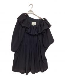 3.1 phillip lim（スリーワンフィリップリム）の古着「ONE SHOULDER RUFFLED DRESS」｜ネイビー