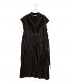 ne quittez pasヌキテパ）の古着「ノースリーブワンピース」｜ブラック