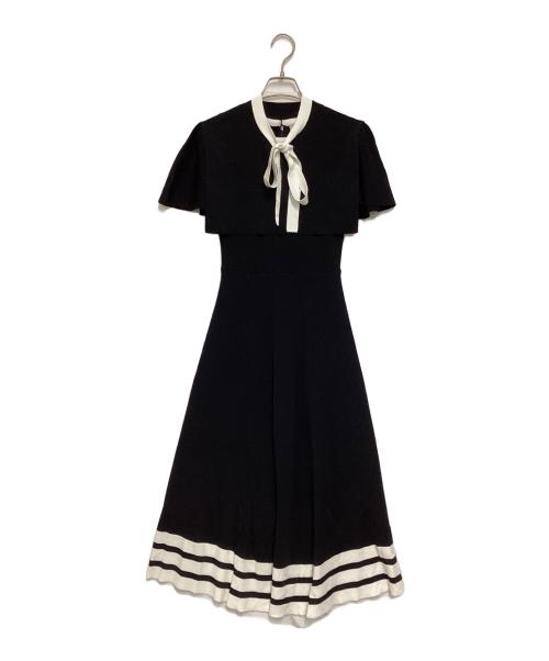 EmiriaWiz（エミリアウィズ）EmiriaWiz (エミリアウィズ) 付け襟半袖ニットワンピース ブラック サイズ:S 未使用品の古着・服飾アイテム