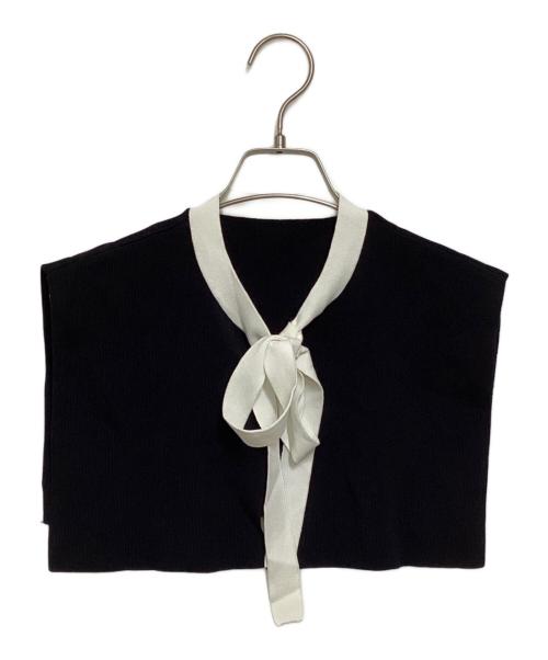 EmiriaWiz（エミリアウィズ）EmiriaWiz (エミリアウィズ) 付け襟半袖ニットワンピース ブラック サイズ:S 未使用品の古着・服飾アイテム