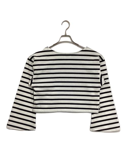 cygne（シーニュ）cygne (シーニュ) ボーダートップス Luc ホワイトの古着・服飾アイテム