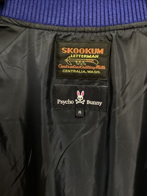 skookum（スクーカム）skookum (スクーカム) Psycho Bunny (サイコ バニー) バニーロゴ スカジャン ネイビー サイズ:Mの古着・服飾アイテム