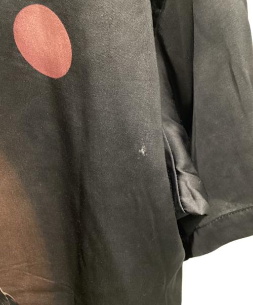 Schott（ショット）Schott (ショット) 鶴プリントオープンカラーシャツ ブラック サイズ:XLの古着・服飾アイテム