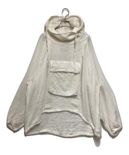 ANCELLM（アンセルム）ANCELLM (アンセルム) L/R PULLOVER HOODIE ホワイト サイズ:2の古着・服飾アイテム
