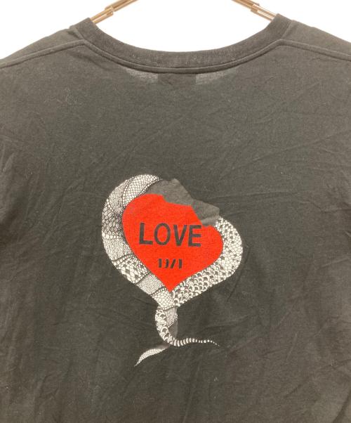 Saint Laurent Paris（サンローランパリ）Saint Laurent Paris (サンローランパリ) LOVEバックプリントTシャツ ブラック サイズ:XSの古着・服飾アイテム